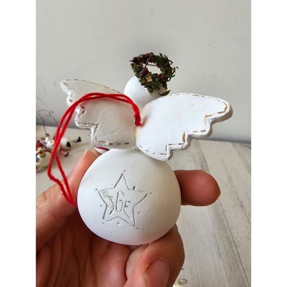 Sandi gore evans Angel snowman ornament hope candle candy cane Xmas tree - Picture 6 of 14